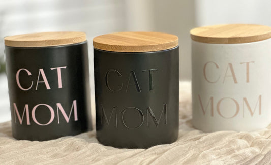 Cat Mom Candle | White and Cream
